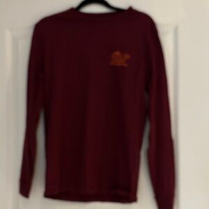 Vineyard Vines Halloween-Pumpkin Burgundy Cotton Shirt Size S